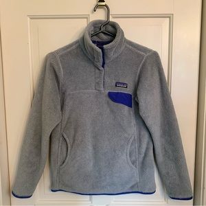 Patagonia fleece gray classic quarter snap sweater